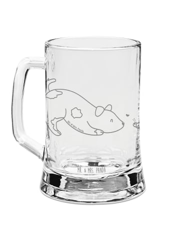 Mr. & Mrs. Panda Bierkrug Hund Marienkäfer ohne Spruch in Transparent