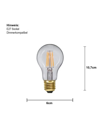 STAR Trading LED-Leuchtmittel ,Soft Glow', E27, 4W, 400lm, dimmbar, warmweiß