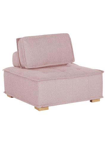 Beliani Sofaelement TIBRO in Rosa/Braun - (W) 100 x (H) 40 x (L) 100 cm