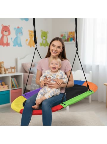 relaxdays Nestschaukel "XXL" in Bunt – (B)150 x (T)80 cm