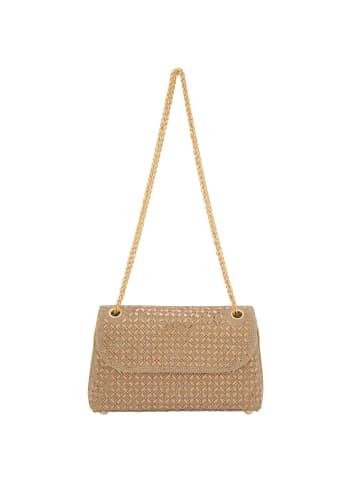 faina Women Flap Bag in Gold