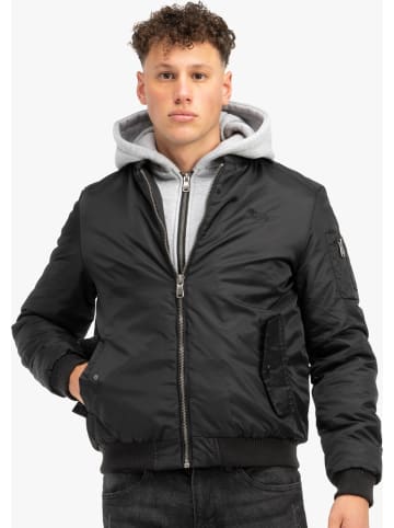 Lonsdale Jacke "Clifton All Seasons Jacke mit Kapuze schmale Passform" in Schwarz