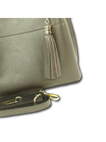 Florence Florence Umhängetasche, Handtasche Leder braun ca. 30cm