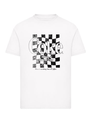 F4NT4STIC T-Shirt Coca Cola Checker in weiß