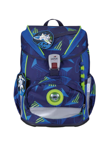 DerDieDas derdiedas Schulranzen Set 5-tlg. ErgoFlex Light LED Moon Mission in blau
