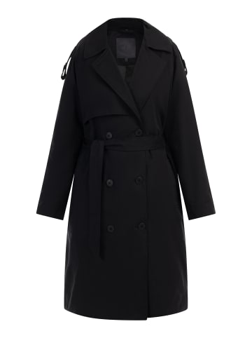 DreiMaster Klassik Klassischer Trenchcoat in Schwarz