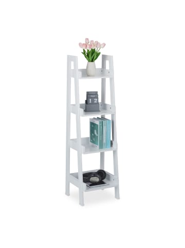 relaxdays Standregal in Weiß - (B)33 x (H)112 x (T)30 cm