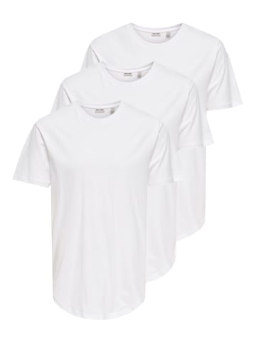 ONLY & SONS 3er-Pack T-shirt in White