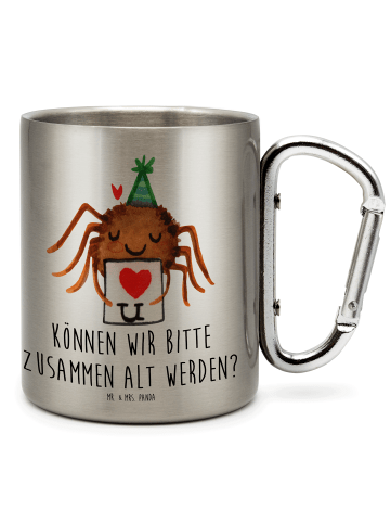 Mr. & Mrs. Panda Isolierbecher Spinne Agathe Brief mit Spruch in Silber