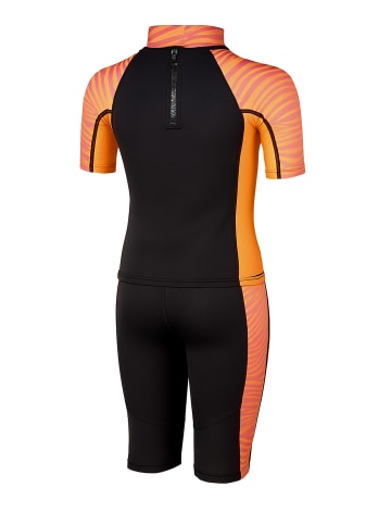 BECO the world of aquasports Neoprenanzug Neopren-Shorty BEactive Neopren Twins "Zebra Vibes" in pink-orange