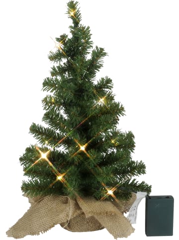 STAR Trading Künstlicher Weihnachtsbaum ,Toppy' im Topf, LED, batteriebetrieben, 45