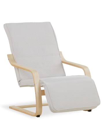 Homestyle4u Relaxsessel in Hellgrau Cord