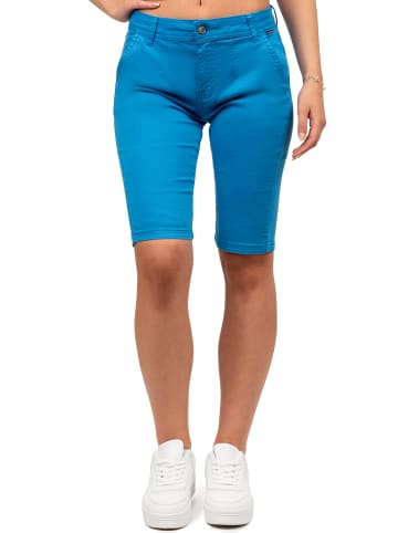 Cipo & Baxx Cipo & Baxx Damen Straight Fit Capri Hose Mid Waist WK186 Blue W32/