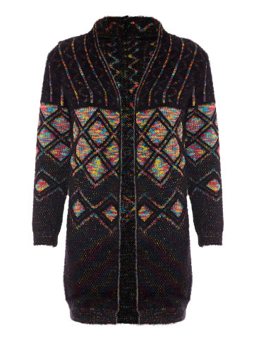 ebeeza Damen Strickjacke in Schwarz