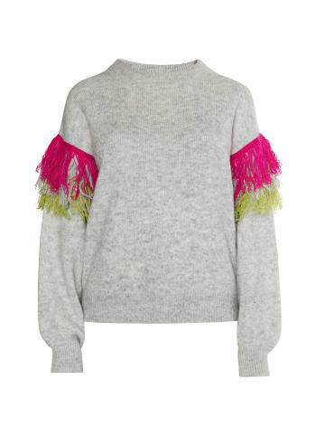 IZIA Damen Pullover in Grau Melange
