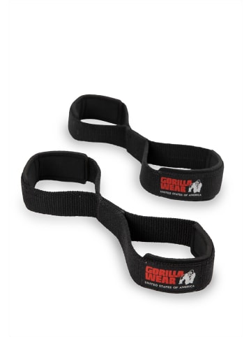 Gorilla Wear Lifting Straps - Figure 8 - Schwarz