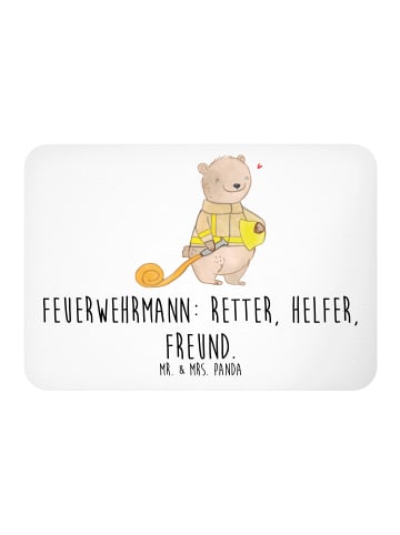 Mr. & Mrs. Panda magnet Feuerwehrmann Rettungsheld mit Spruch in Weiß