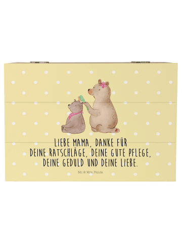Mr. & Mrs. Panda Geschenkdose Bär Kind mit Spruch in Gelb Pastell