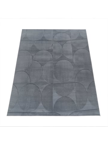 KADIMA DESIGN Teppich Kurzflor waschbar Unifarben Struktur Wohnzimmer in Anthrazit
