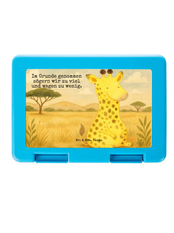 Mr. & Mrs. Panda Brotdose Giraffe Zufrieden Design mit Spruch in Weiß