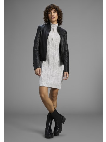 Laura Scott Strickkleid in white-grey-mealnge