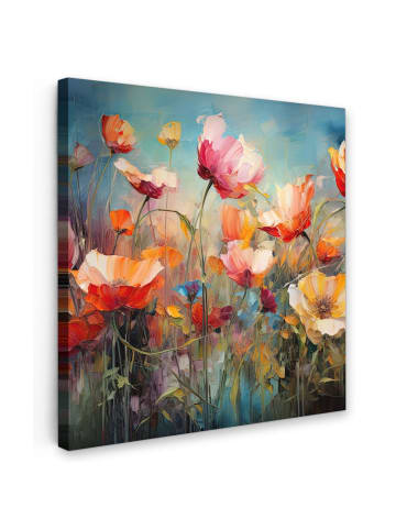 MuchoWow Leinwand bilder Bunte Blumen (BxH)