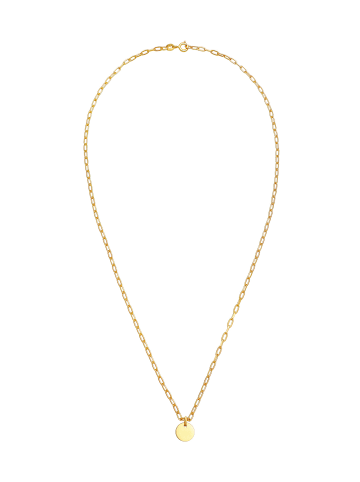 Elli Halskette 925 Sterling Silber Kreis, Plättchen in Gold