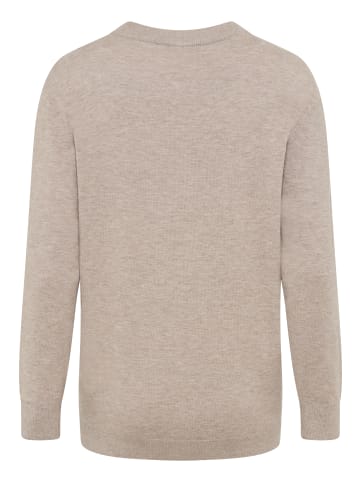 neun 9 monate Umstandspullover in beige meliert