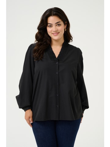 KAFFE curve Langarm-Bluse KCmai Regular fit in Black Deep