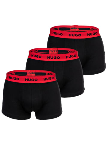 HUGO Boxershort 3er Pack in Schwarz/Rot