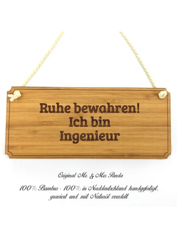 Mr. & Mrs. Panda Türschild Ingenieur mit Spruch in Keine Angabe