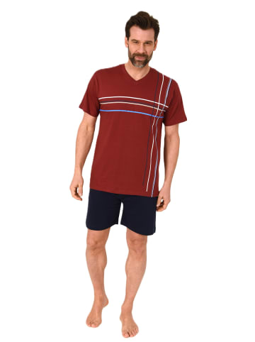 NORMANN Shorty Schlafanzug kurzarm Pyjama - 84250 in rot