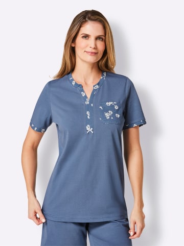 WITT WEIDEN Schlafanzug-Shirt in jeansblau