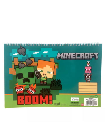 Minecraft Minecraft Boom A4 Spiral-Skizzenbuch, 30 Blätter
