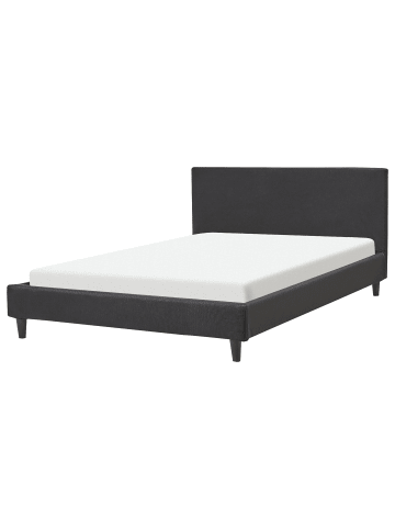 Beliani 3-tlg Doppelbett FITOU in Schwarz/Braun