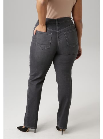 Aniston PLUS Straight-Jeans in grey used