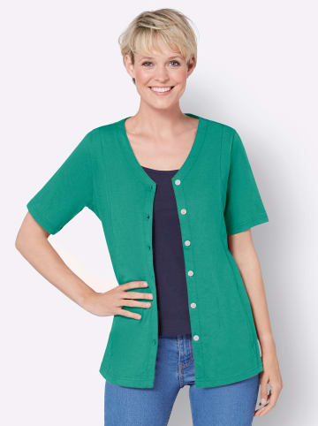 Sieh an! Shirtjacke in smaragd