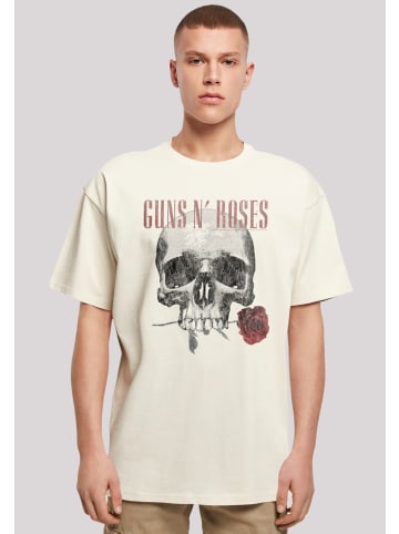 F4NT4STIC Oversize T-Shirt Guns 'n' Roses Flower Skull Rock Musik Band in sand