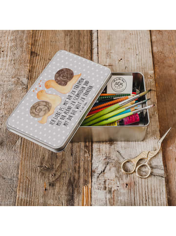 Mr. & Mrs. Panda Geschenkartikel Schnecken Liebe mit Spruch in Grau Pastell