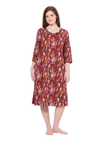 Ulla Popken Nachthemd in dunkel kirschrot