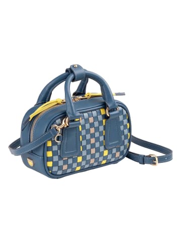 DuDu Woven Handtasche Leder 20.5 cm in denim blue
