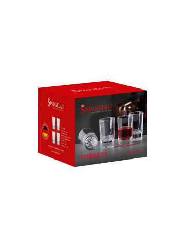 Spiegelau 4er Set Shotgläser Lounge 2.0 55 ml in transparent