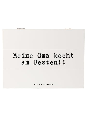 Mr. & Mrs. Panda Holzkiste Meine Oma kocht am... mit Spruch in Weiß