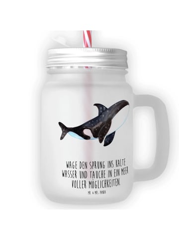 Mr. & Mrs. Panda Glas Orca mit Spruch in Transparent