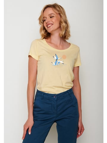 GreenBomb T-Shirt Animal Goose Family in Vanille
