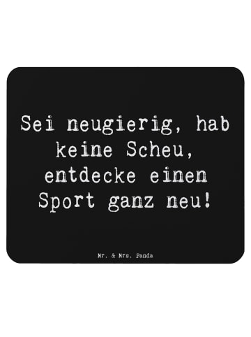 Mr. & Mrs. Panda Mouse Pad Spruch Neuer Sport mit Spruch in Schwarz