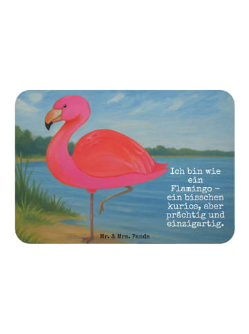 Mr. & Mrs. Panda Magnet Flamingo Classic Design mit Spruch in Weiß