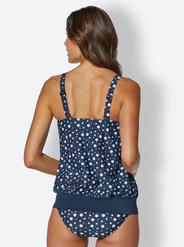 WITT WEIDEN Oversized-Tankini-Top in dunkelblau-getupft