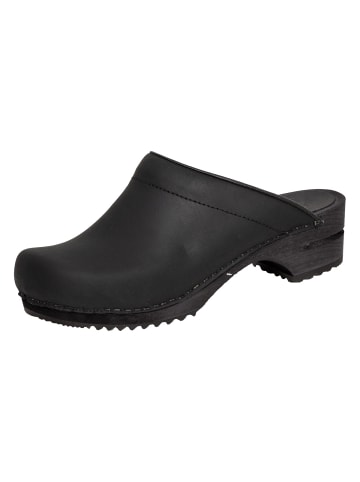 Sanita Clogs in schwarz in schwarz