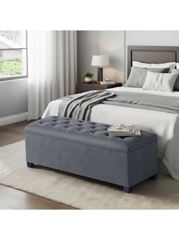 SONGMICS Sitzbank Melisa in Grau - (B)110 x (H)40 x (T)40 cm